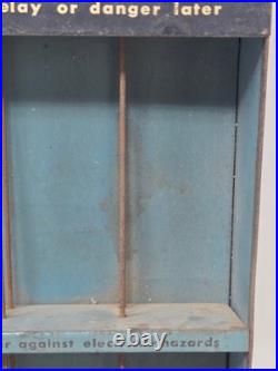 Vintage Buss Glass Tube Fuses Metal Counter Display Rack Advertising Sign