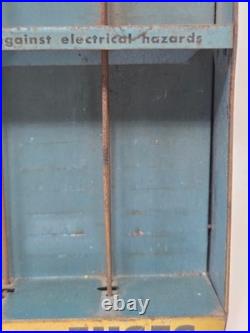 Vintage Buss Glass Tube Fuses Metal Counter Display Rack Advertising Sign