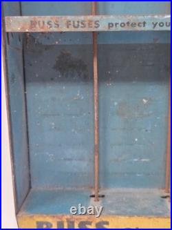 Vintage Buss Glass Tube Fuses Metal Counter Display Rack Advertising Sign