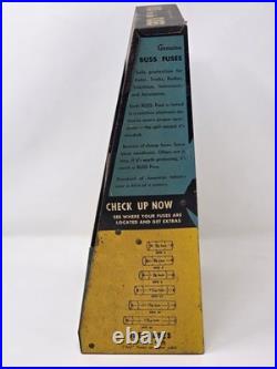 Vintage Buss Glass Tube Fuses Metal Counter Display Rack Advertising Sign