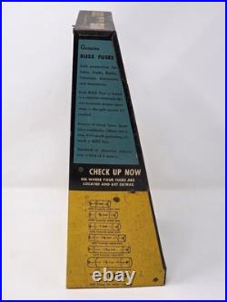 Vintage Buss Glass Tube Fuses Metal Counter Display Rack Advertising Sign