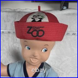 Vintage Buster Brown Advertising Store Display Mannequin with Dog And Clothing 29
