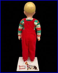 Vintage Buster Brown Child Store Display Mannequin Pedestal Tagged Clothes Shoes