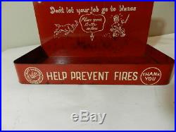 Vintage Butt Snuffer Tray- Safety Floor Products- Fire Prevention-smokey Bear