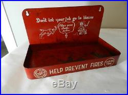 Vintage Butt Snuffer Tray- Safety Floor Products- Fire Prevention-smokey Bear
