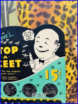 Vintage C. 1930 Laymons Stop A Skeet Store Display Sign Mosquitos General Store