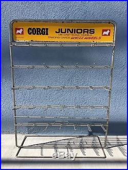 Vintage CORGI Juniors WHIZZ WHEELS Store Display Retail Metal Wire Rack RARE