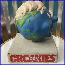 Vintage CROAKIES World Head In The Clouds Happy Earth Store Standing Display