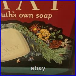 Vintage Camay Soap Tin Counter Top Store Display Sign Full