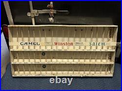 Vintage Camel Winston Salem Metal Gas Station Cigarette Sales Dispenser Display