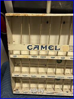 Vintage Camel Winston Salem Metal Gas Station Cigarette Sales Dispenser Display