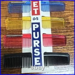 Vintage Cannon Multicolored Combs 10¢ pocket or purse comb store display cards