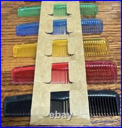 Vintage Cannon Multicolored Combs 10¢ pocket or purse comb store display cards