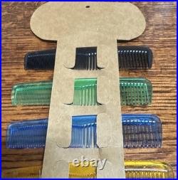 Vintage Cannon Multicolored Combs 10¢ pocket or purse comb store display cards