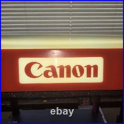 Vintage Canon Camera Store Display With Light Rare Red And White Logo