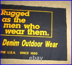 Vintage Carhartt Store Display Canvas Banner Sign- 48-nos-western Denim Wear