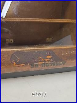 Vintage Case XX Cutlery Advertising Pocket Knife Countertop Display Cabinet Case