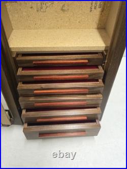 Vintage Case XX Pocket Knife Store Counter Top 6 Drawer Display Cabinet & Key