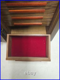 Vintage Case XX Pocket Knife Store Counter Top 6 Drawer Display Cabinet & Key