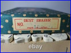 Vintage Case of Animal Erasers 1950's/60's New Old Stock Store Display JAPAN