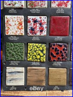 Vintage Ceramichrome Store Display Ceramic Glazes Sample Board Crystal Glazes+