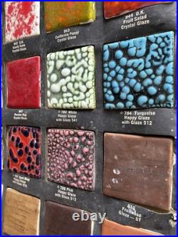 Vintage Ceramichrome Store Display Ceramic Glazes Sample Board Crystal Glazes+ Vintage Ceramichrome Store Display Ceramic Glazes Sample Board Crystal Glazes+