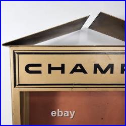 Vintage Champ Hats Store Display Metal Mirror