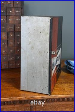 Vintage Champion Spark Plug Service Station Oil Parts Auto Cabinet sign metal