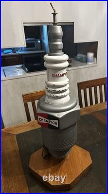Vintage Champion Spark Plug Store Display Lamp Conversion 1960's