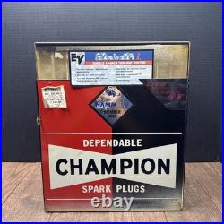 Vintage Champion Spark Plugs Cabinet