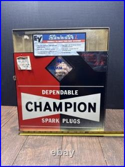 Vintage Champion Spark Plugs Cabinet