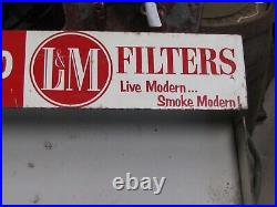 Vintage Chesterfield/lm Metal General Store Cigarette Display Rack