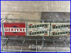 Vintage Chicklets Dentyne Beemans Gum Wire Store Countertop Display Rack Basket