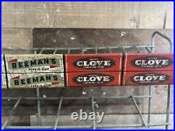 Vintage Chicklets Dentyne Beemans Gum Wire Store Countertop Display Rack Basket