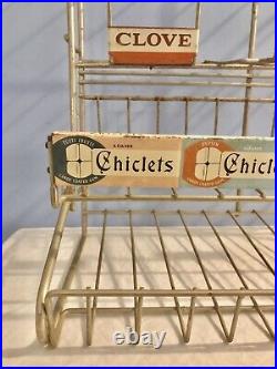 Vintage Chiclets Dentyne Beemans Gum Wire Countertop Rack Candy Store Display