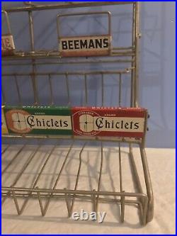 Vintage Chiclets Dentyne Beemans Gum Wire Countertop Rack Candy Store Display