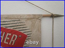 Vintage Christmas Advertising Store Display Banner RARE