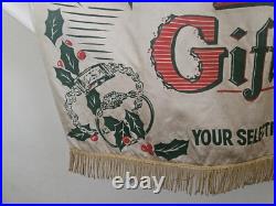 Vintage Christmas Advertising Store Display Banner RARE