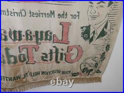 Vintage Christmas Advertising Store Display Banner RARE