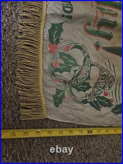 Vintage Christmas Advertising Store Display Banner RARE