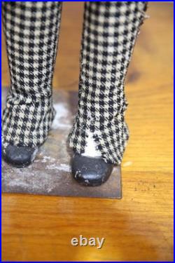 Vintage Christmas Caroler Store Display Antique Doll Mannequin with top hat old