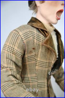 Vintage Christmas Caroler Store Display Antique Doll Mannequin with top hat old