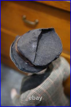 Vintage Christmas Caroler Store Display Antique Doll Mannequin with top hat old