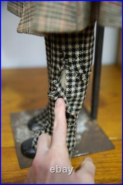 Vintage Christmas Caroler Store Display Antique Doll Mannequin with top hat old