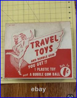 Vintage Circa 1955 Car & Bubble Gum Store Display-NOS