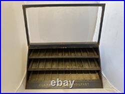 Vintage Clark's O. N. T. Boilfast Thread Countertop Cabinet Lifting Glass Display