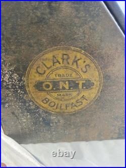 Vintage Clark's O. N. T. Boilfast Thread Countertop Cabinet Lifting Glass Display