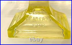 Vintage Clark's Teaberry Gun Vaseling Uranium Glass Advertising Gum Tray