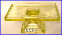 Vintage Clark's Teaberry Gun Vaseling Uranium Glass Advertising Gum Tray