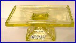 Vintage Clark's Teaberry Gun Vaseling Uranium Glass Advertising Gum Tray